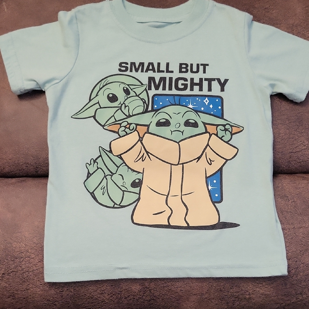 Star Wars Kids Tee - Sky Blue with Green and Beige